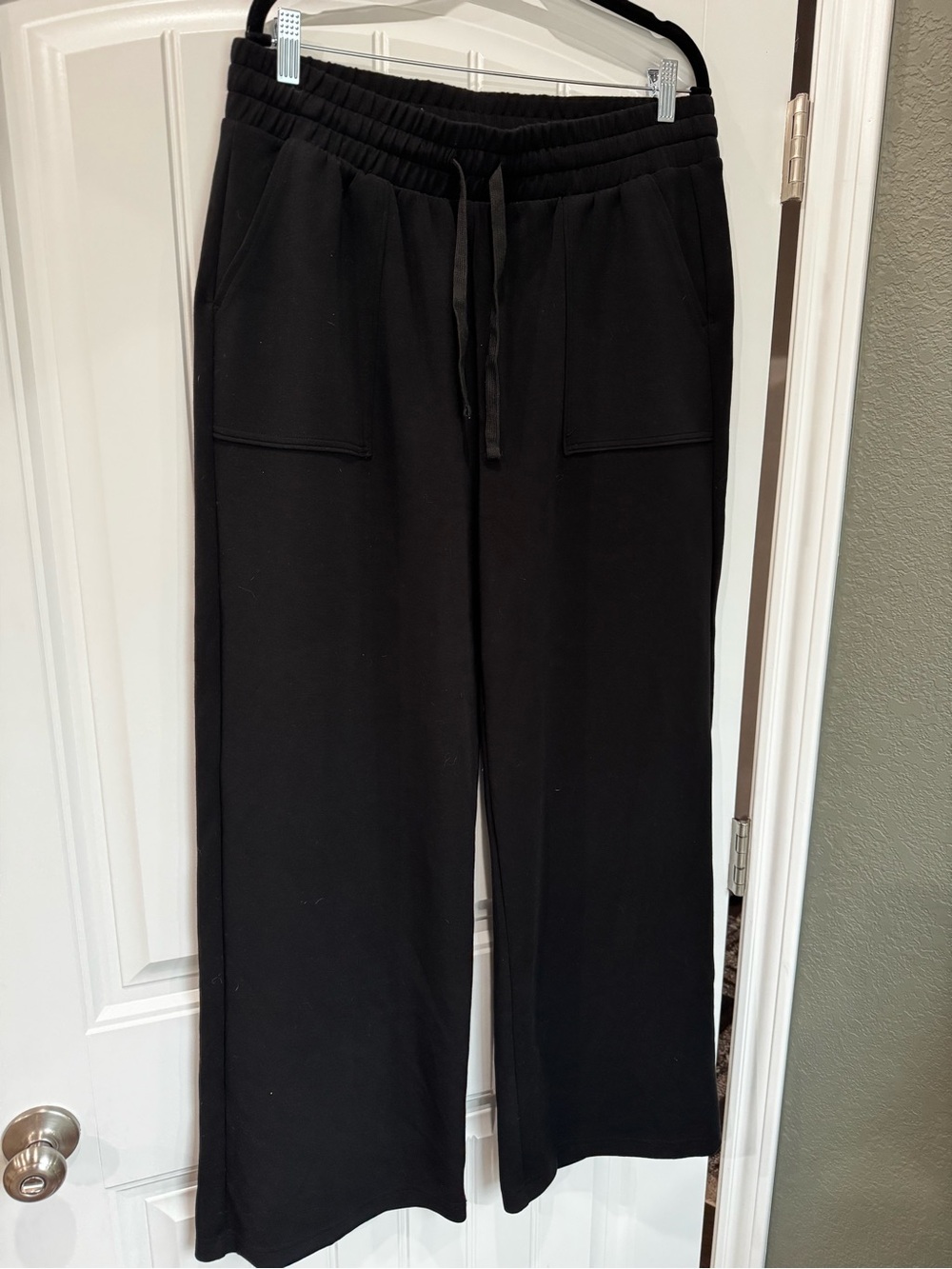 Rae Mode Wide Leg Lounge Pants Black 2XL Drawstring Pockets